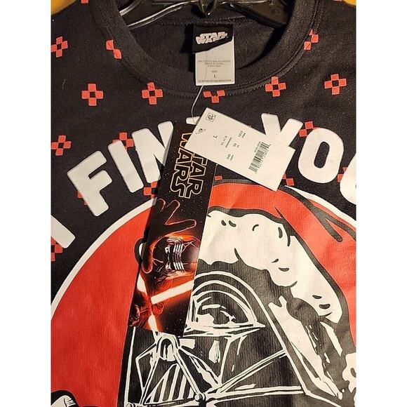 NWT Star Wars Christmas Darth Vader I Find Your Lack Cheer Disturbing Sz Large - Picture 6 of 7